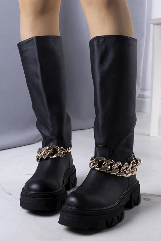 Čierne zateplené čižmy Cumia