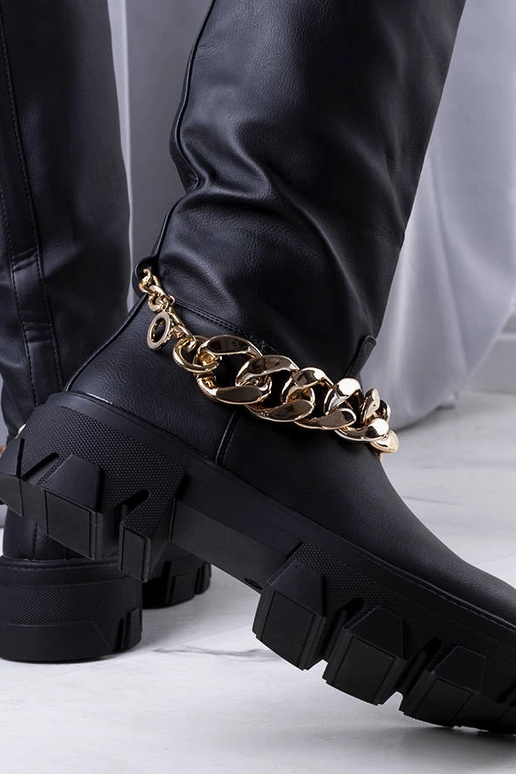 Čierne zateplené čižmy Cumia