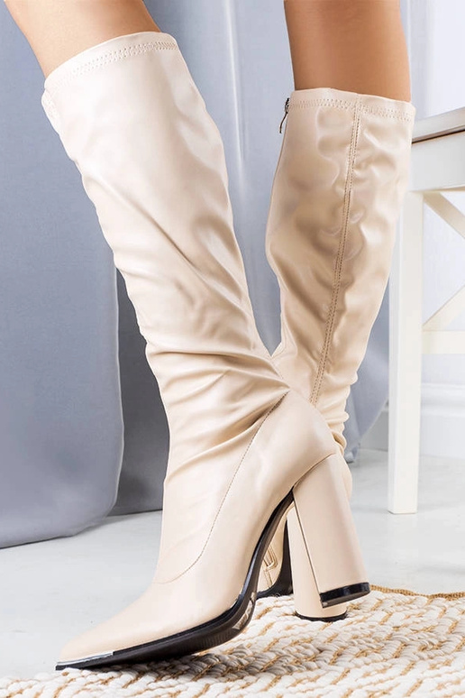 Velass béžové členkové čižmy