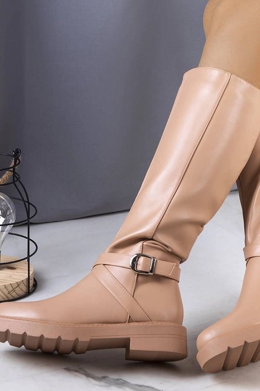 Béžové zateplené čižmy Olmin