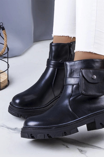 Čierne čižmy s taškou,... 2