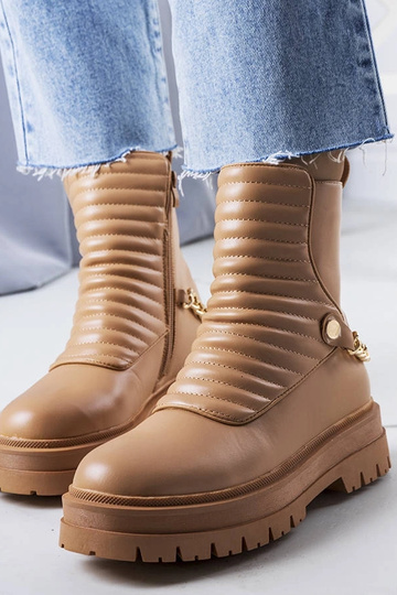 Béžové zateplené členkové... 2