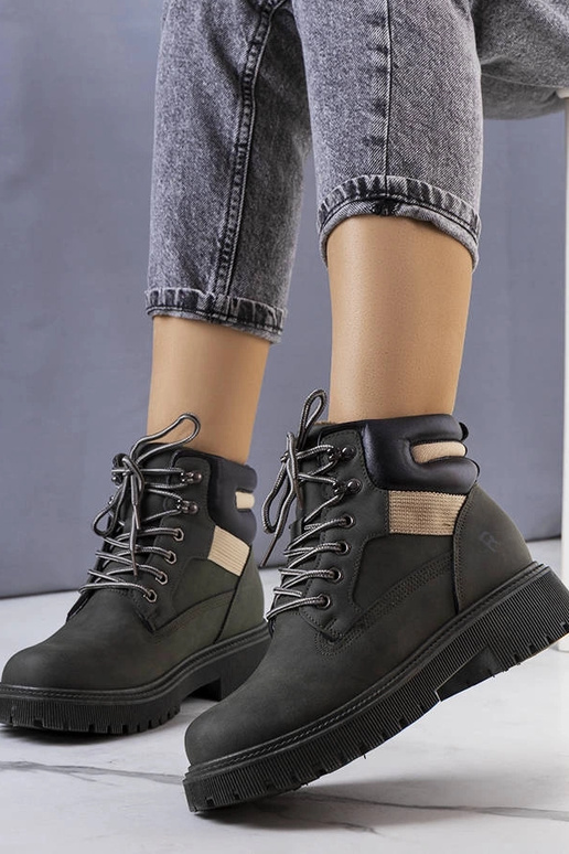 Zelené zateplené čižmy Nadel