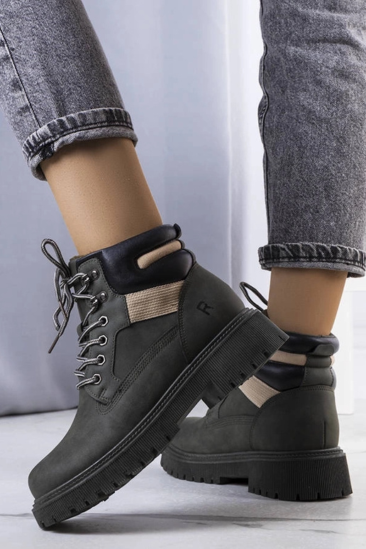 Zelené zateplené čižmy Nadel