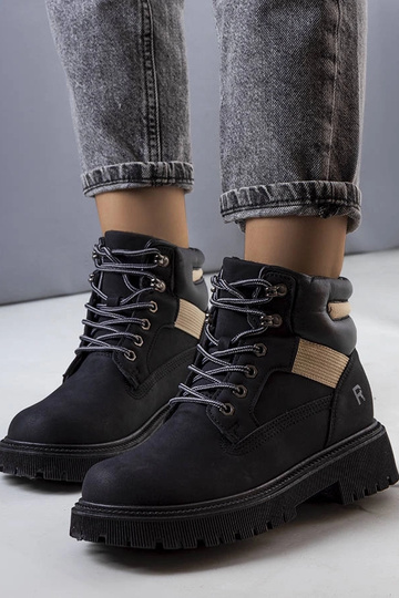 Čierne zateplené čižmy Nadel