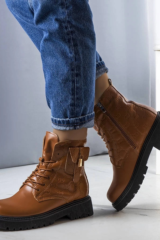 Hnedé zateplené čižmy na zachytávanie...