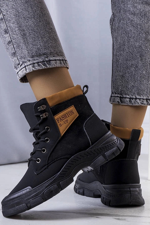 Čierne zateplené čižmy Fordel