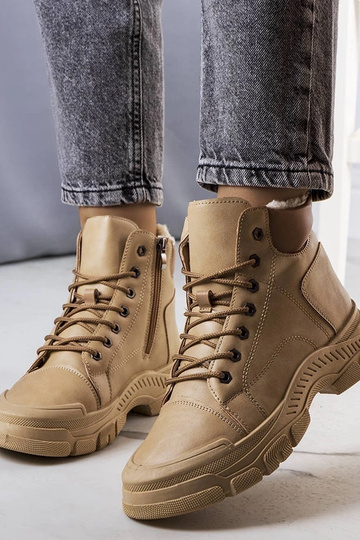 Hnedé zateplené čižmy Dinto