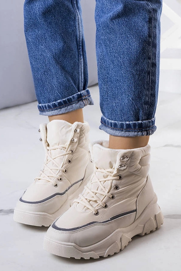 Krémovo zateplené čižmy Rimu 2