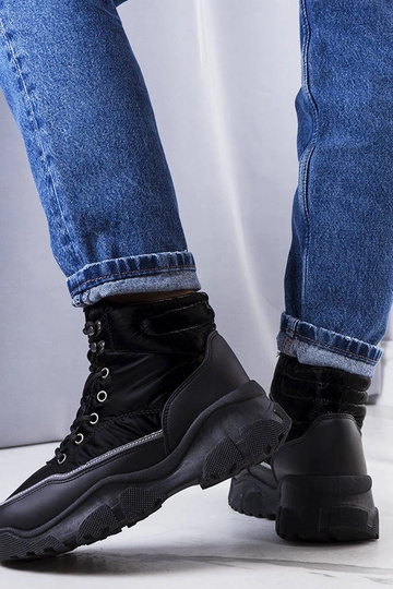 Čierne zateplené čižmy Rimu 2