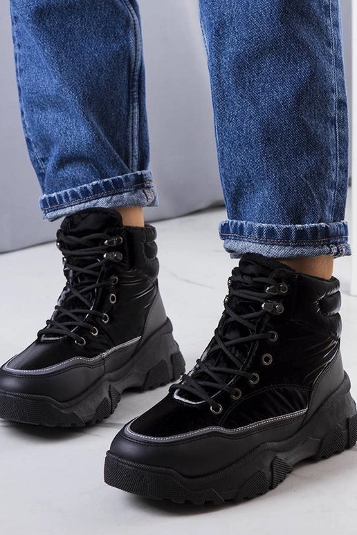 Čierne zateplené čižmy Rimu