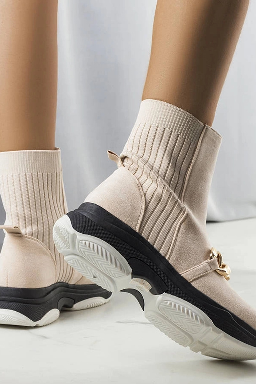 Béžové členkové topánky Ulster s...