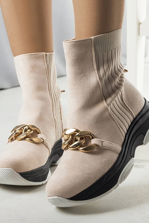 Béžové členkové topánky Ulster s...