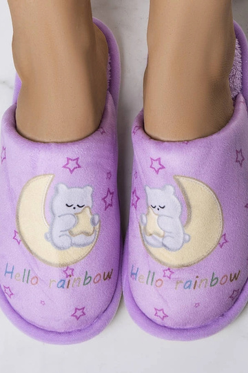 Jemné fialové papuče Rainbow moon 2