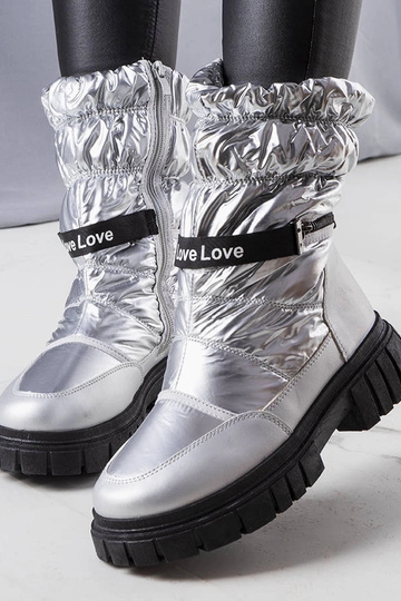 Strieborné zimné topánky,...