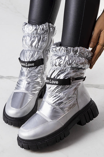 Strieborné zimné topánky,... 2