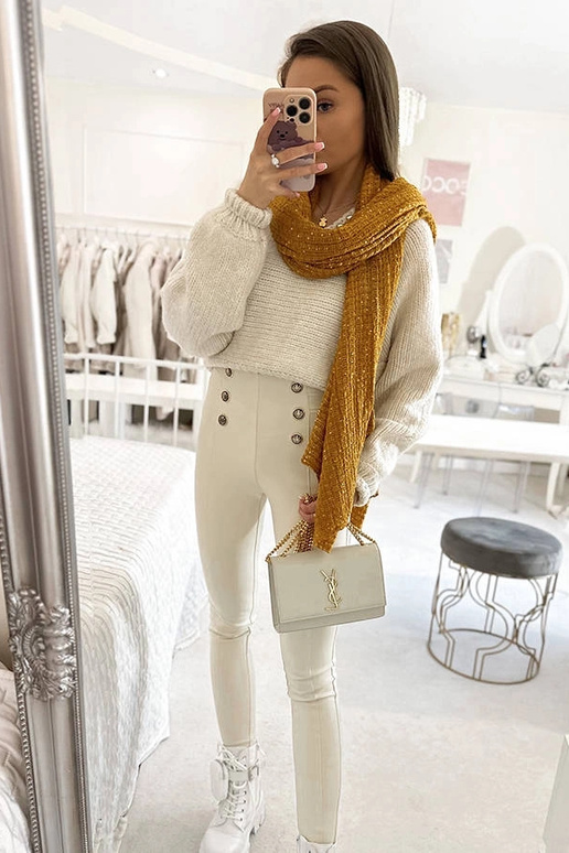 Khalil žltý bodkovaný šál