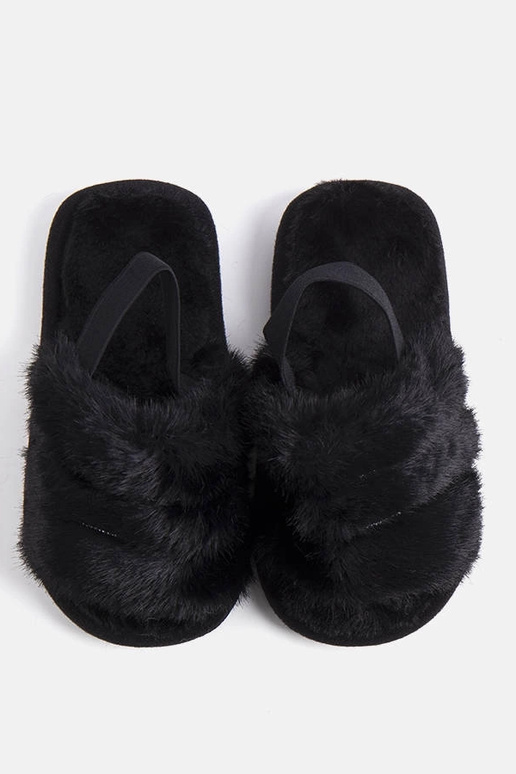 Čierne elastické papuče Leilana