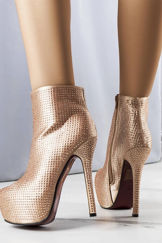 Zlaté členkové čižmy Tatiana na...