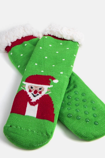 Zelené zimné ponožky s... 2