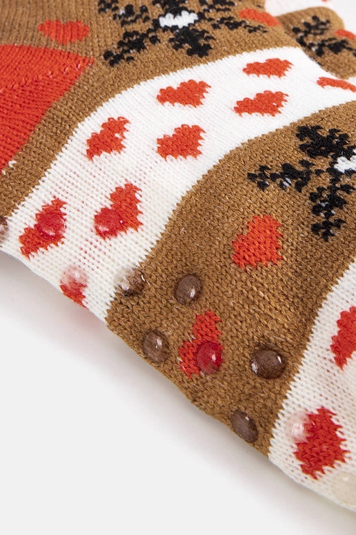 Hnedé a oranžové zimné ponožky Grondi