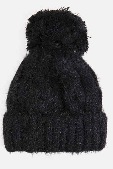 Čiapka Karloti Black Pompom