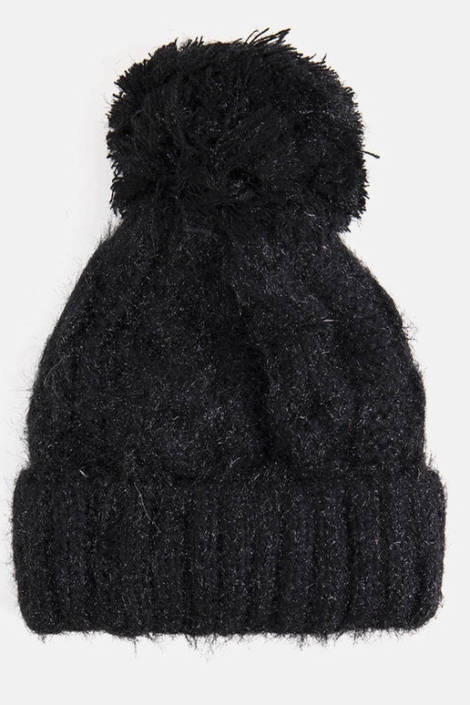 Čiapka Karloti Black Pompom