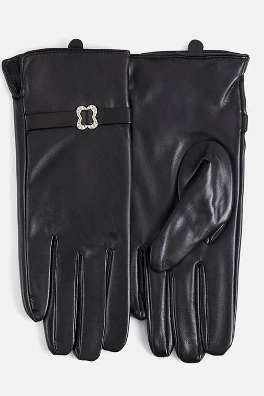 Čierne zateplené rukavice s prackou...