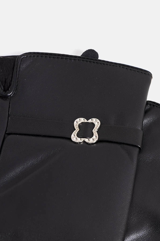 Čierne zateplené rukavice s prackou...