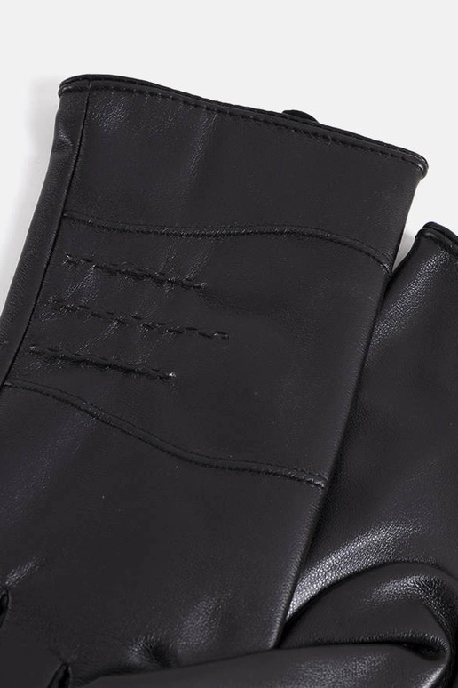 Čierne tylové zateplené rukavice