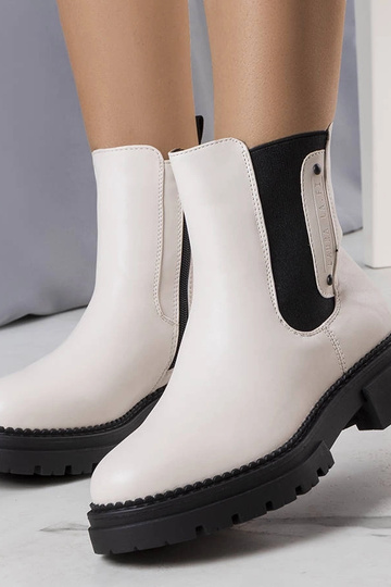 Krémovo zateplené čižmy Caron