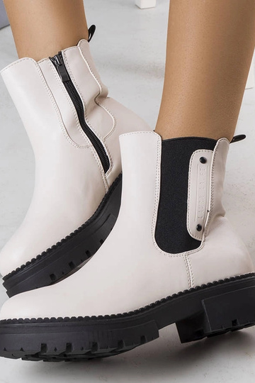 Krémovo zateplené čižmy Caron 2