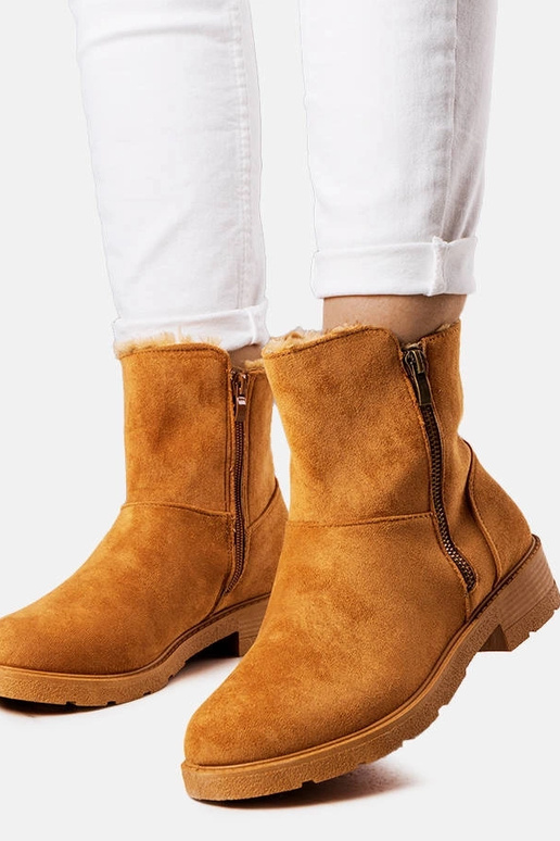 Hnedé zateplené čižmy Salona