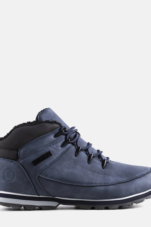 Tmavomodré zimné turistické topánky,...