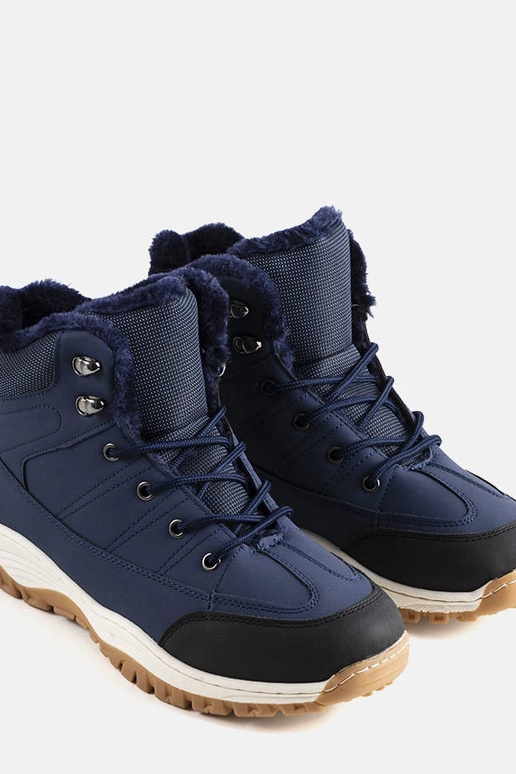 Námornícka modrá zateplené čižmy...