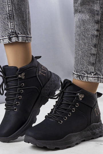 Čierne zateplené dámske...