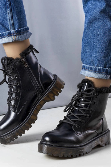 Čierne zateplené traperské... 2