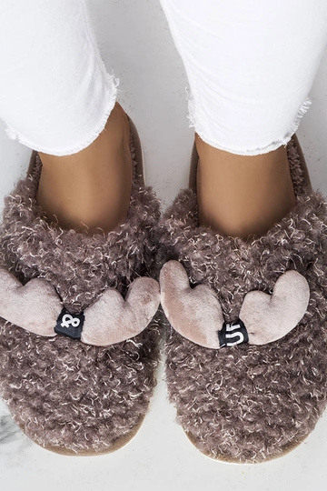 Hnedé papuče s kožušinkou... 2