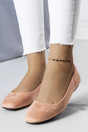 Eko-suede balerínky Jules Pink