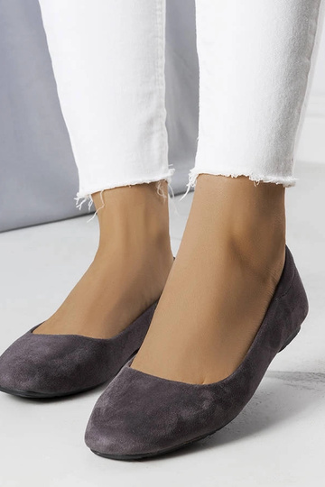 Eko-suede balerínky Jules Grey