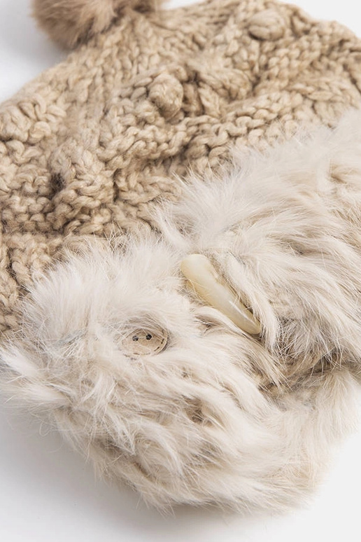 Hnedá kožušinová čiapka Danna