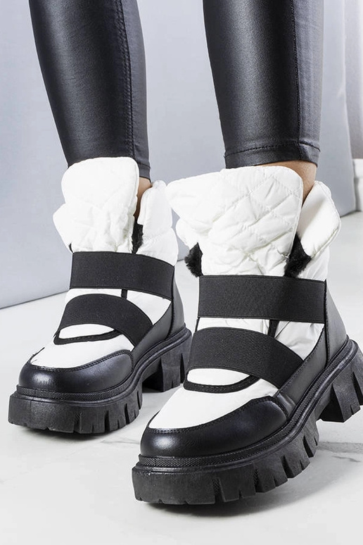 Biele zimné topánky na zips, „Francisco"