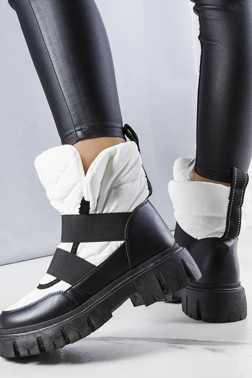 Biele zimné topánky na zips, „Francisco"