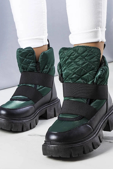 Zelené zimné topánky na...