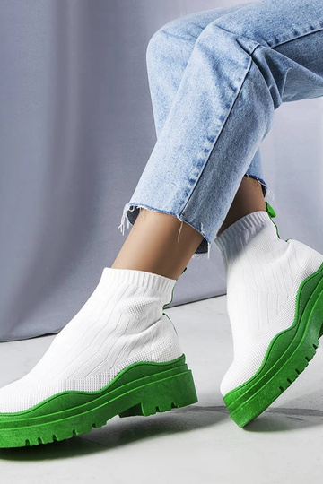 Biele topánky s zelenou... 2