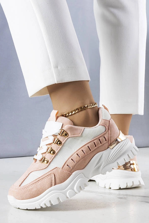 Biele a ružové tenisky Mindy