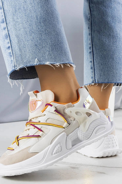 Béžové tenisky Traci zo zmiešaného...