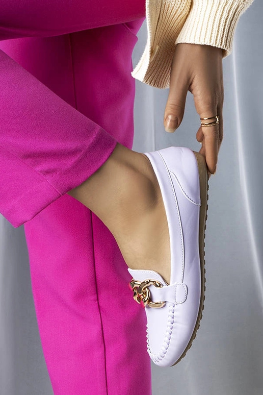 Fialové mokasíny s retiazkou Norma