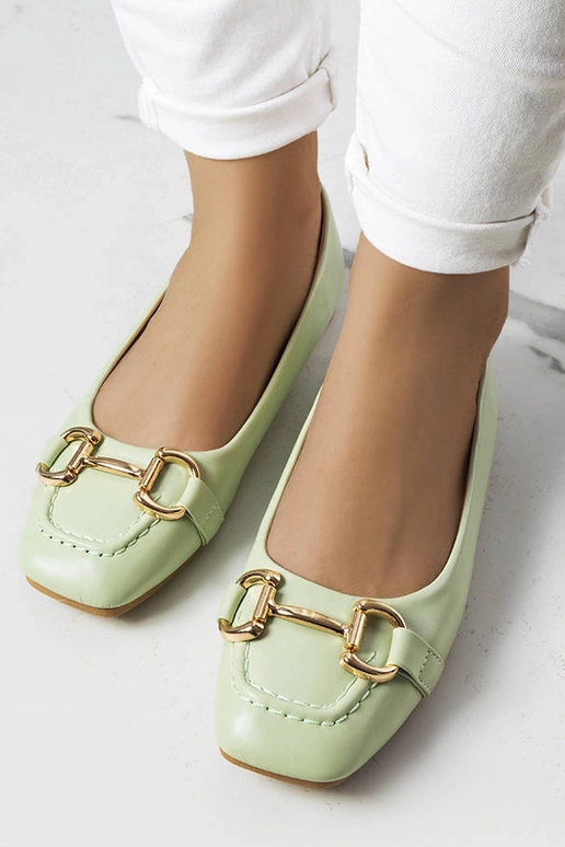 Zelené topánky so zlatými detailmi,...