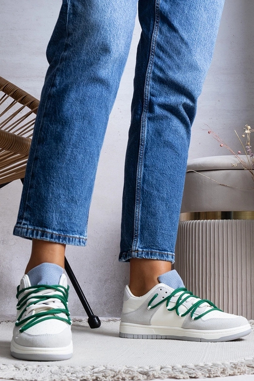 Šedé dámske tenisky so zelenými...